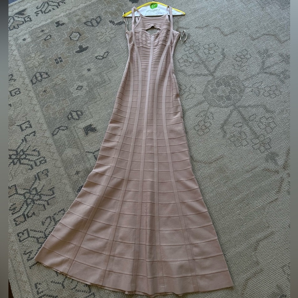 Herve Leger Light Pink/Mauve color Evening Gown size Small